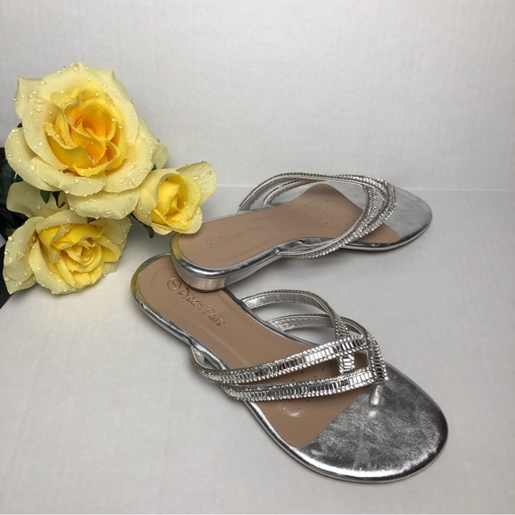Dream Pairs Women Fashion Rhinestone Design Slides Sandals - Picture 2 of 5